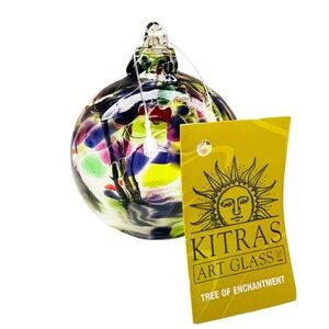 Kitras Art Glass Tree of Enchantment Spring Hand Blown Ornament